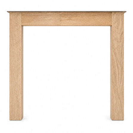 Eichen-Tischbeine in N-Form - 2er-Set - 8x8 cm - 80 cm breit - 73 cm hoch - N-Esstischbeine / Tischkufen aus Eichenholz, rustikal (B/C)