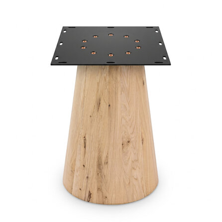 Säulen-Tischgestell Eiche - Durchmesser:  Ø 45-25 oder 56-45 cm - 74 cm hoch - Esstischgestell (Säulenfuß) aus Eichenholz, rustikal (B/C)