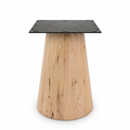Säulen-Tischgestell Eiche - Durchmesser:  Ø 45-25 oder 56-45 cm - 74 cm hoch - Esstischgestell (Säulenfuß) aus Eichenholz, rustikal (B/C)
