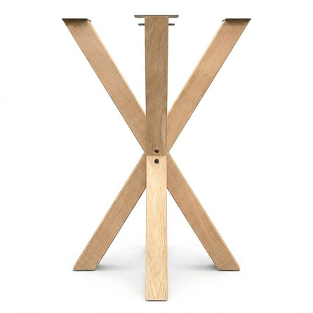 Kreuz-Hochtischgestell Eiche - 8x8 cm - 70x70 cm - 100 cm hoch - Bartischgestell / Stehtischgestell (Mittelfuß) aus Eichenholz, rustikal (B/C) Kreuz-Hochtischgestell Eiche - 8x8 cm - 70x70 cm - 100 cm hoch - Bartischgestell / Stehtischgestell (Mittelfuß) aus Eichenholz, rustikal (B/C)