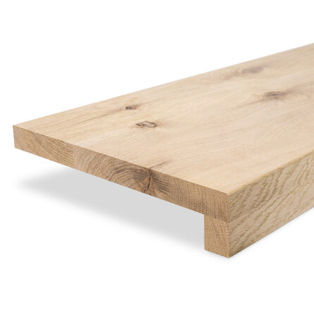 Renovierungsfensterbank Eiche - nach Maß - 2 cm (20 mm) dick - Vorderkante 4,7 cm (2+2 ,7cm) - 2-lagig aufgedoppelt - Eichenholz rustikal (B/C) - Leimholz - HF 8-12% Renovierungsfensterbank Eiche - nach Maß - 2 cm (20 mm) dick - Vorderkante 4,7 cm (2+2 ,7cm) - 2-lagig aufgedoppelt - Eichenholz rustikal (B/C) - Leimholz - HF 8-12%