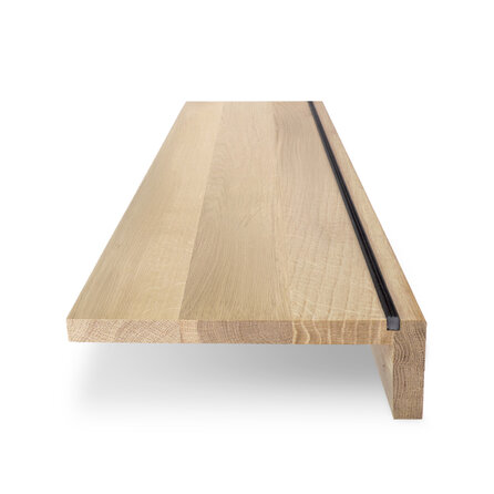 Renovierungsstufe Eiche - nach Maß - 2 cm (20 mm) dick - angesetzte Vorderkante 8 cm - Eichenholz A-Qualität (A/B) - Leimholz - HF 8-12% Renovierungsstufe Eiche - nach Maß - 2 cm (20 mm) dick - angesetzte Vorderkante 8 cm - Eichenholz A-Qualität (A/B) - Leimholz - HF 8-12%