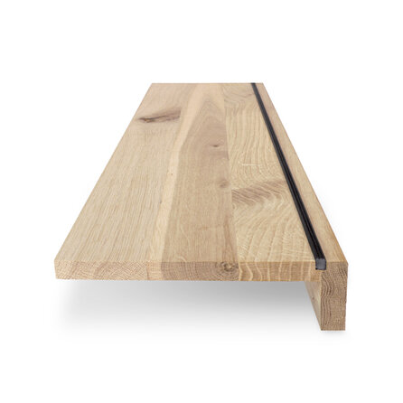 Renovierungsstufe Eiche - nach Maß - 2 cm (20 mm) dick - angesetzte Vorderkante 7 cm - Eichenholz rustikal (B/C) - Leimholz - HF 8-12% Renovierungsstufe Eiche - nach Maß - 2 cm (20 mm) dick - angesetzte Vorderkante 7 cm - Eichenholz rustikal (B/C) - Leimholz - HF 8-12%
