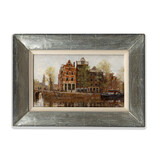smallmasterpiece Amsterdam, Prinsengracht by Frits Goosen, oil on panel, 18x30 cm, framed 29x41 cm,, signed lower right