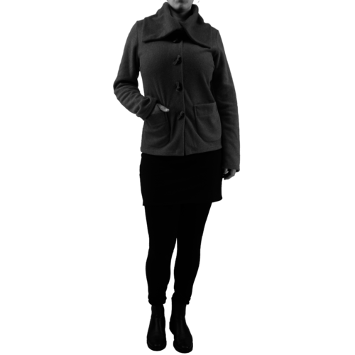 1168 Vestje knopen fleece mêlee  1168 Vestje knopen fleece mêlee