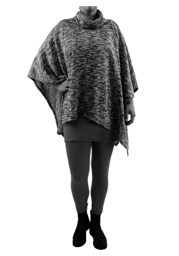 8444 Poncho col mêlee 