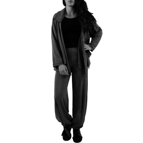 3197 Broek wijd viscose "peach"  3197 Broek wijd viscose "peach"