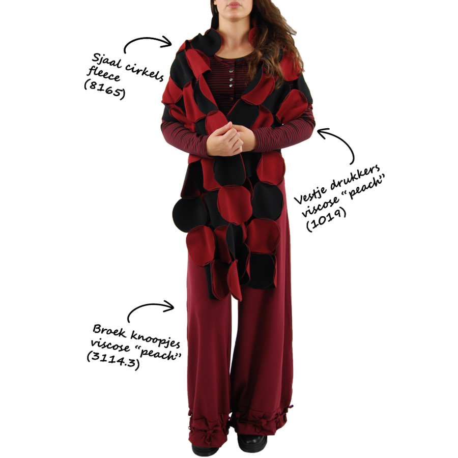 Sjaal cirkels fleece - Copy-2