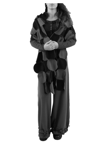 8165.1 Sjaal cirkels fleece melee 