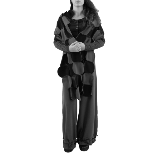 8165.1 Sjaal cirkels fleece melee 