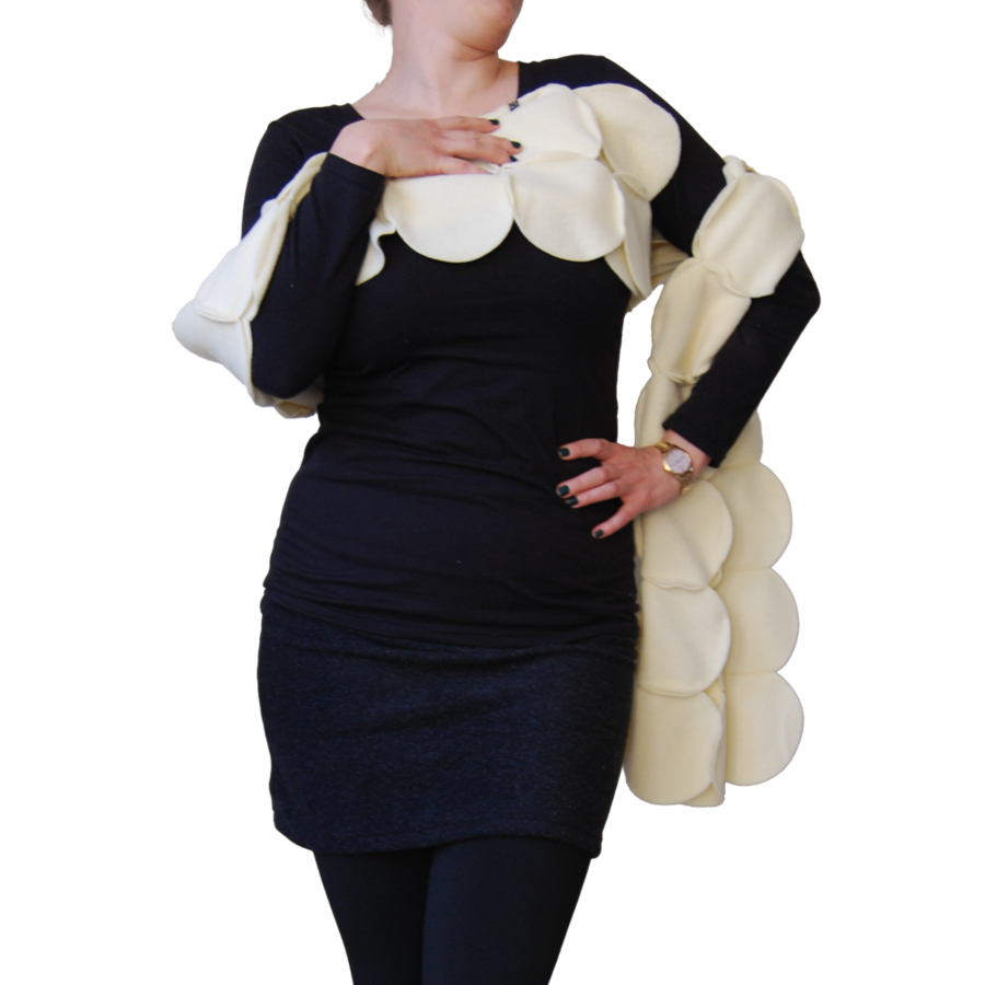 Sjaal cirkels fleece - Copy-2