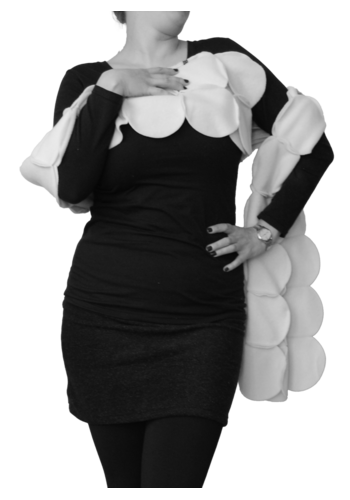 8165.1 Sjaal cirkels fleece melee 