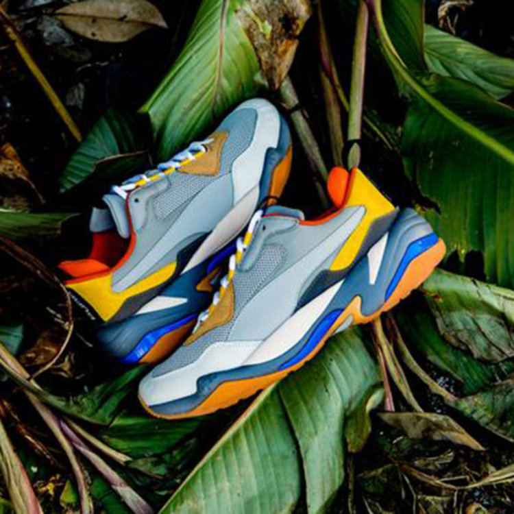 Puma Thunder Spectra Grey Yellow l Burned Sports | Free Shipping - Burned Sports