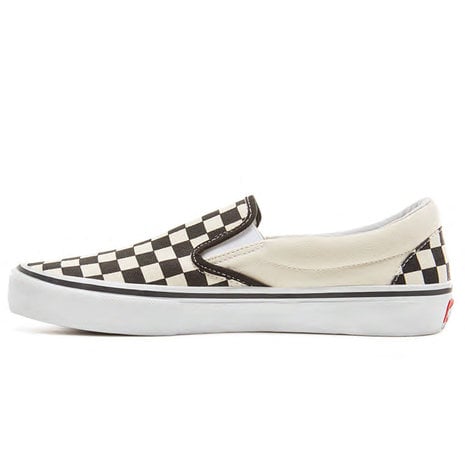 vans slip on pro checkerboard black white