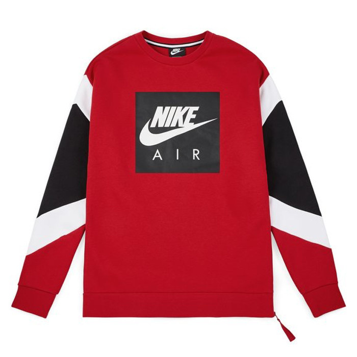 red nike air crewneck