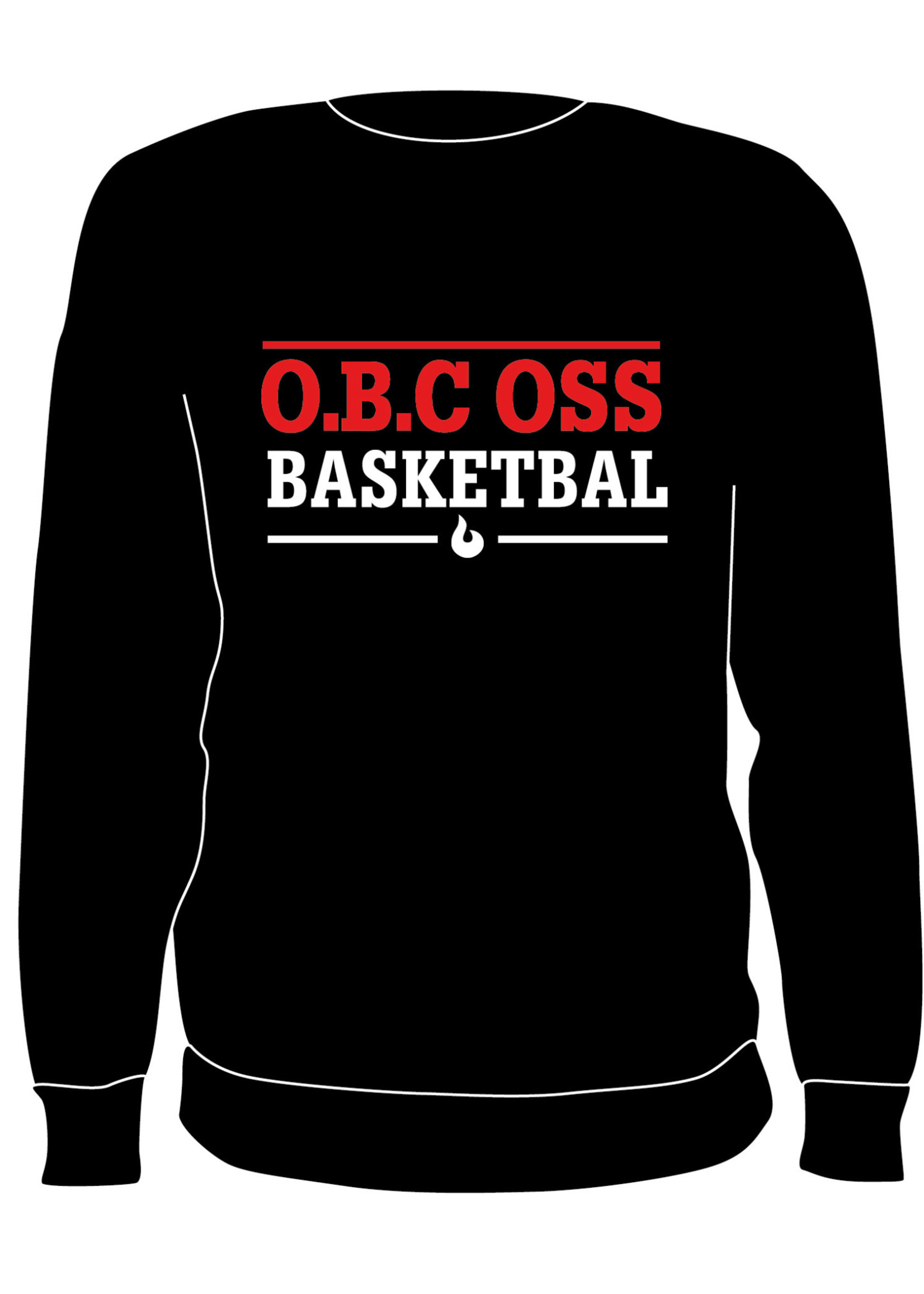 Burned Teamwear O.B.C. Oss Crewneck Tekst Zwart