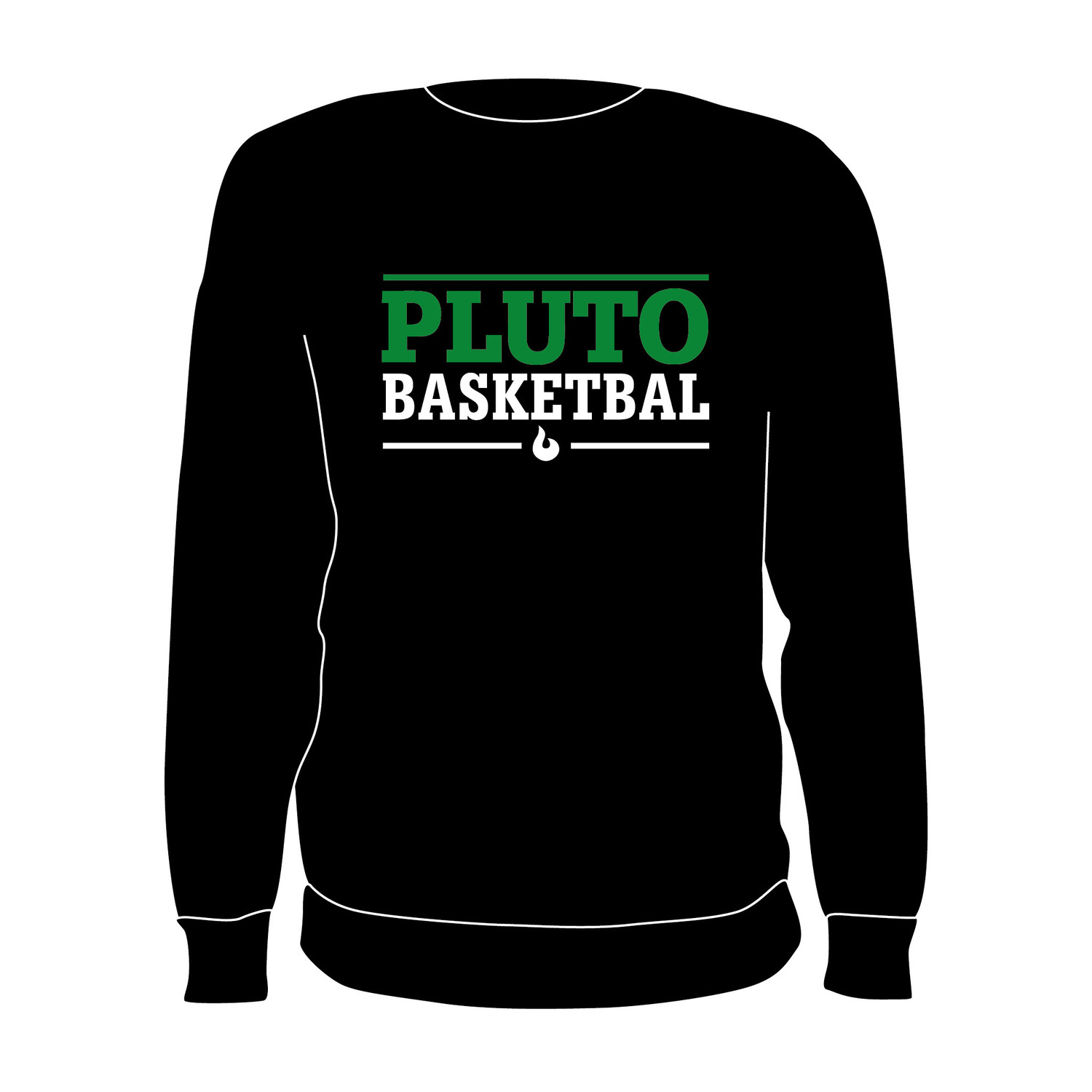 Pluto Wageningen Crewneck Zwart - Burned Sports