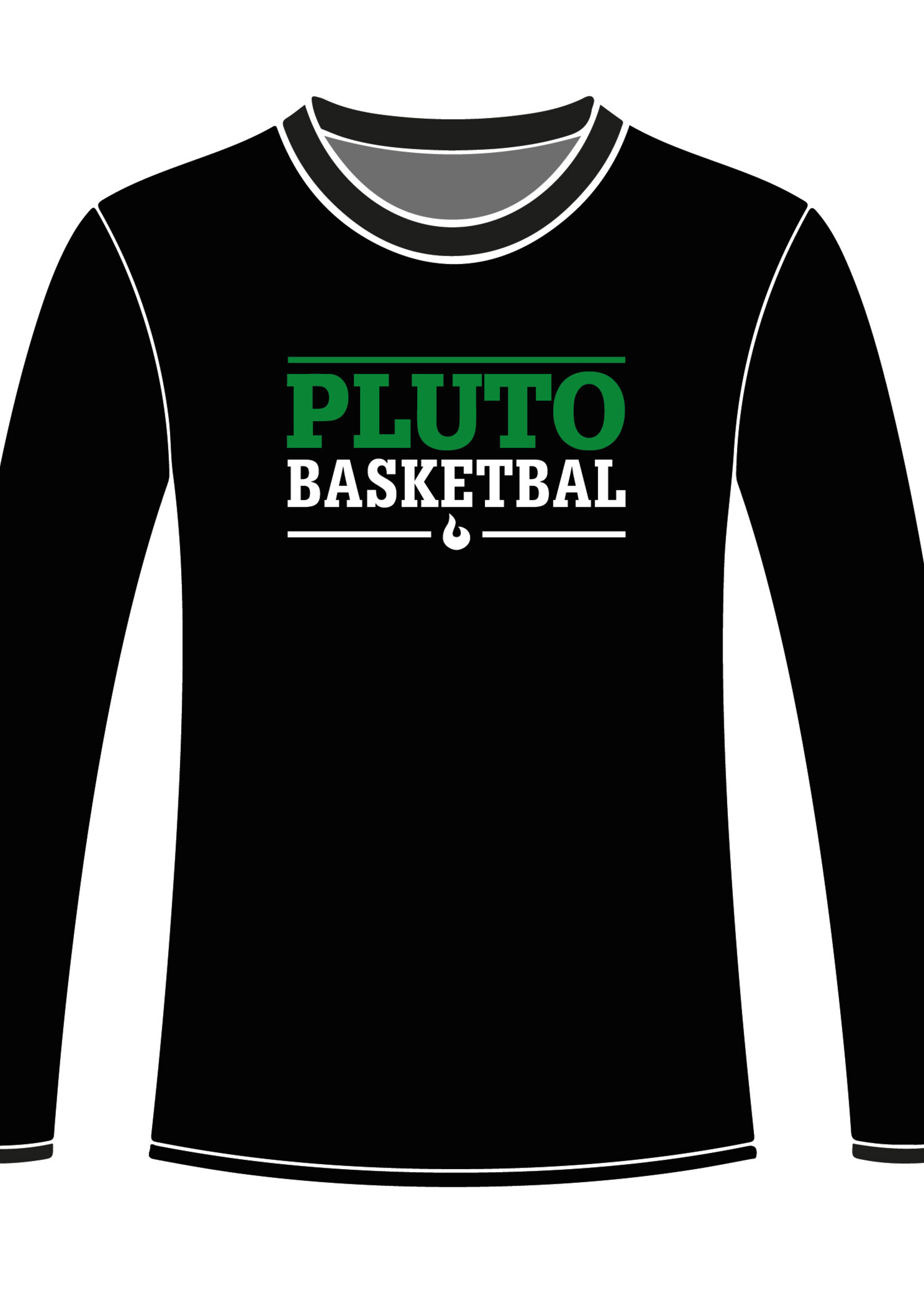 Burned Teamwear Pluto Wageningen Longsleeve Shootingshirt Tekst Zwart