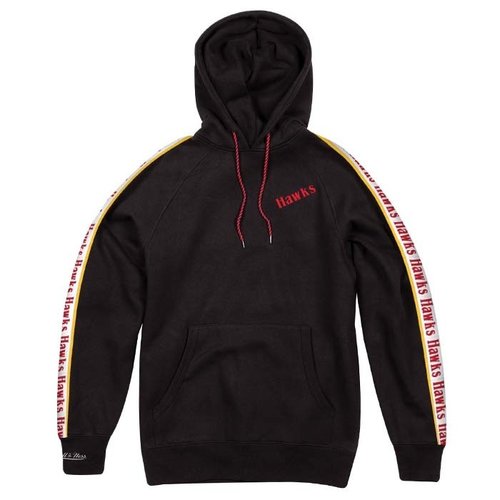 Mitchell & Ness Mitchell & Ness Atlanta Hawks Stripe Hoodie Zwart Mitchell & Ness Mitchell & Ness Atlanta Hawks Stripe Hoodie Zwart