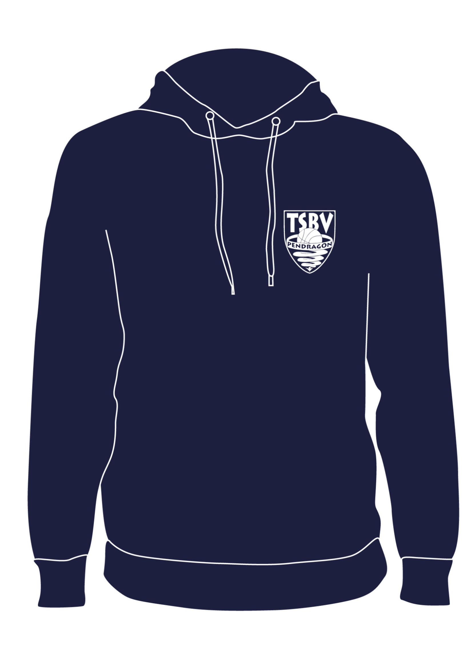 Burned Teamwear T.S.B.V. Pendragon Hoodie Logo Klein Navy