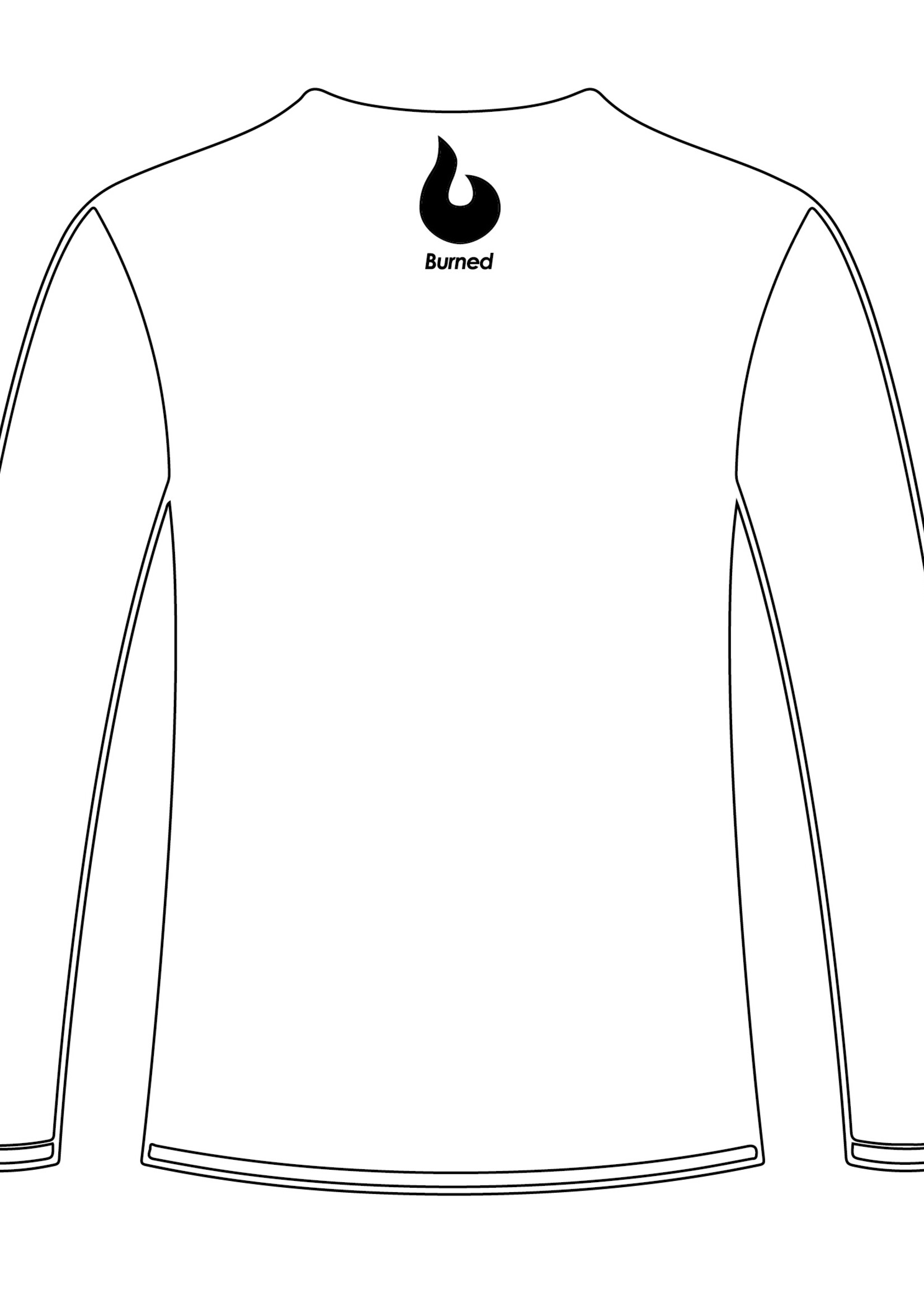 Burned Teamwear T.S.B.V. Pendragon Longsleeve Logo Zwart Wit