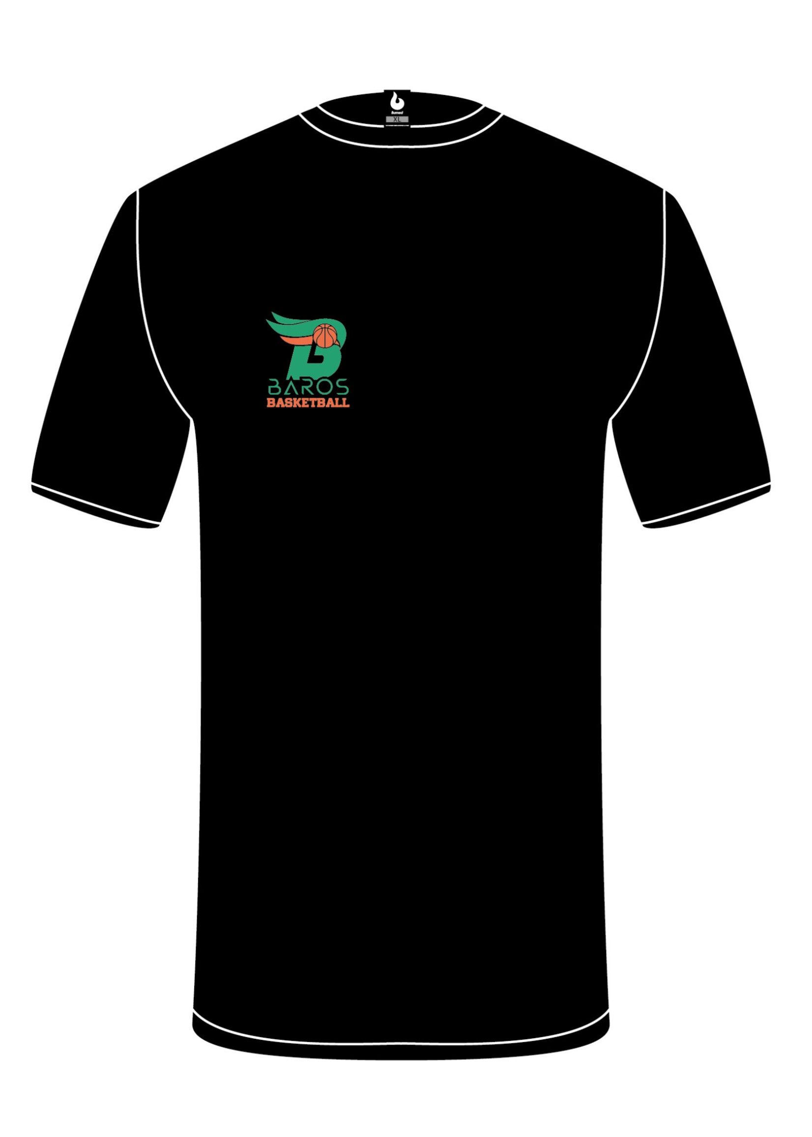 Burned Teamwear EBV Baros T-shirt Borduursel Zwart