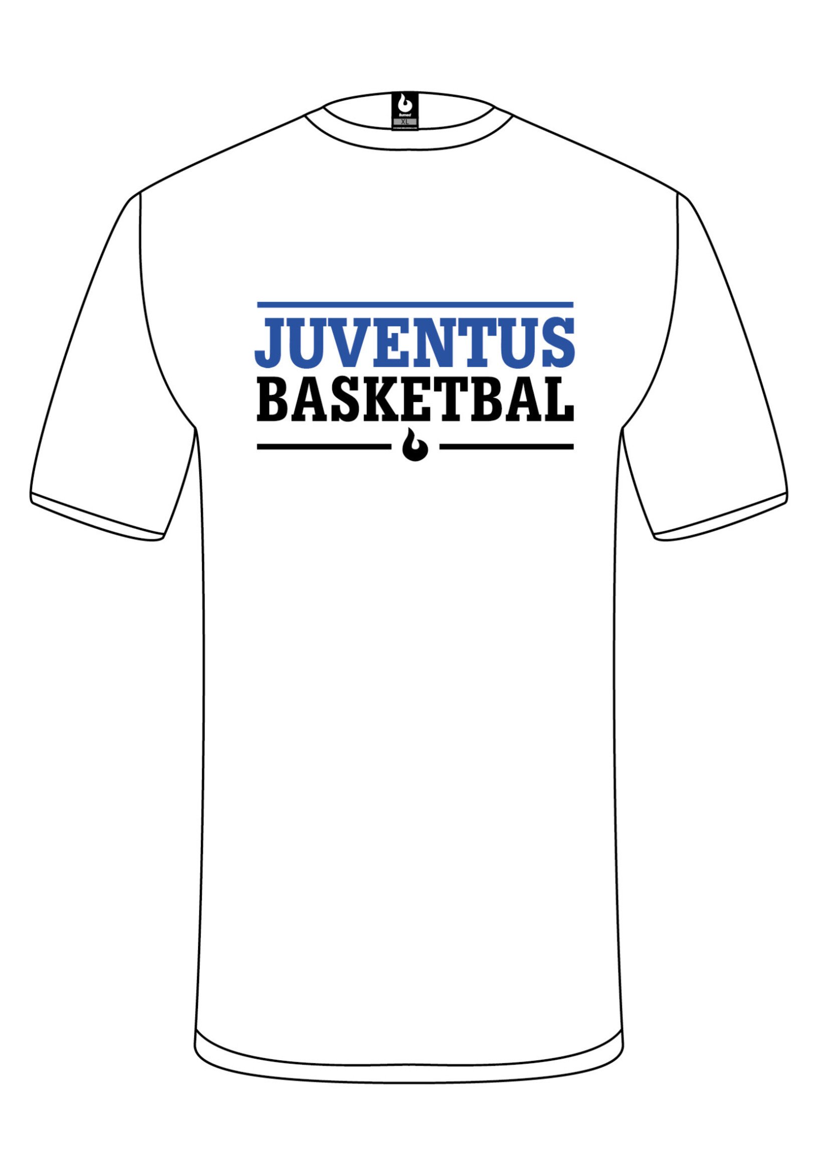 Burned Teamwear S.B.V. Juventus t-Shirt Tekst Wit