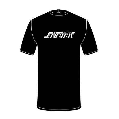 Burned Teamwear S.B.V. Juventus t-Shirt logo Zwart Burned Teamwear S.B.V. Juventus t-Shirt logo Zwart