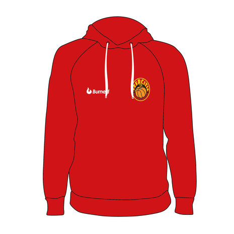 Burned Teamwear BV Exercitia’73 Hoodie Rood Burned Teamwear BV Exercitia’73 Hoodie Rood