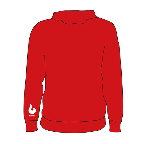 Burned Teamwear BV Exercitia’73 Hoodie Rood Burned Teamwear BV Exercitia’73 Hoodie Rood