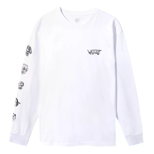 Vans Vans Rowan Zorilla Faces Longsleeve Wit Vans Vans Rowan Zorilla Faces Longsleeve Wit