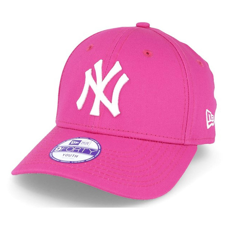 New Era New York Yankees Mlb 9forty Youth Cap Pink Burned Sports