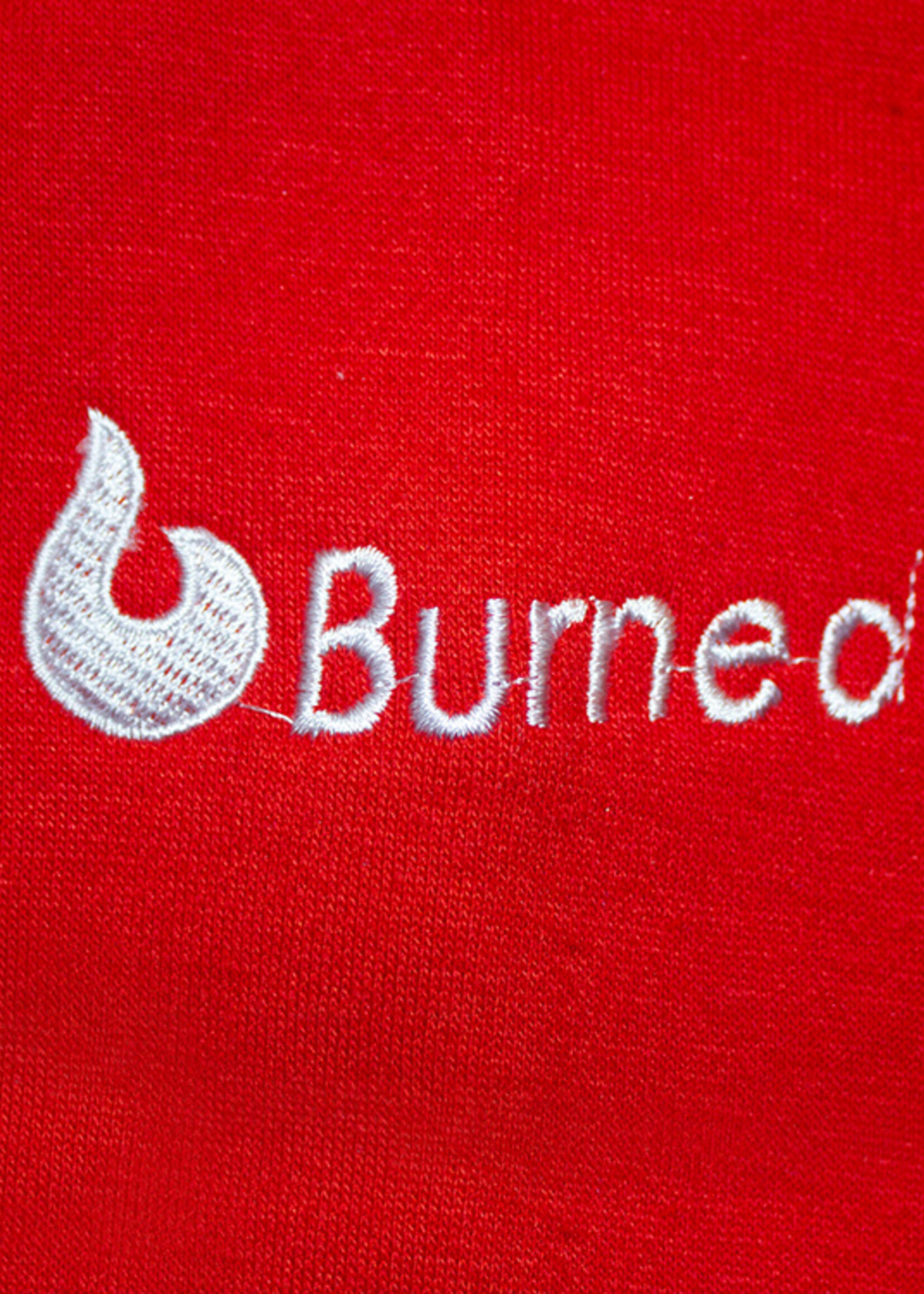 Burned Burned roter Raglan mit Rundhalsausschnitt