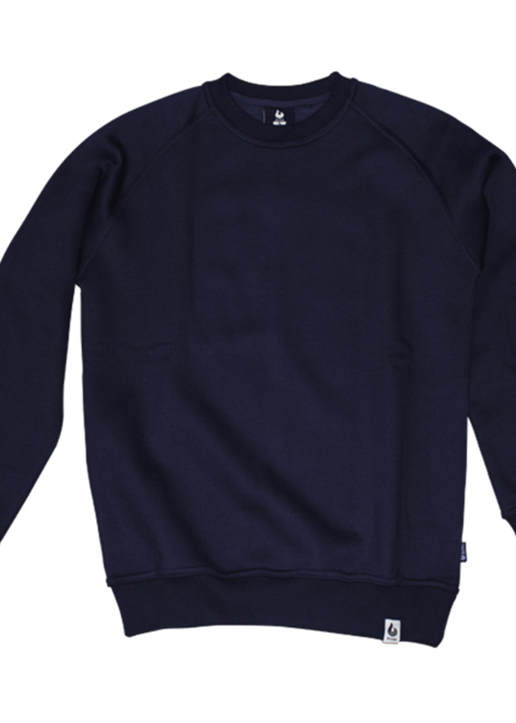 Burned Burned Crewneck Navy Raglan