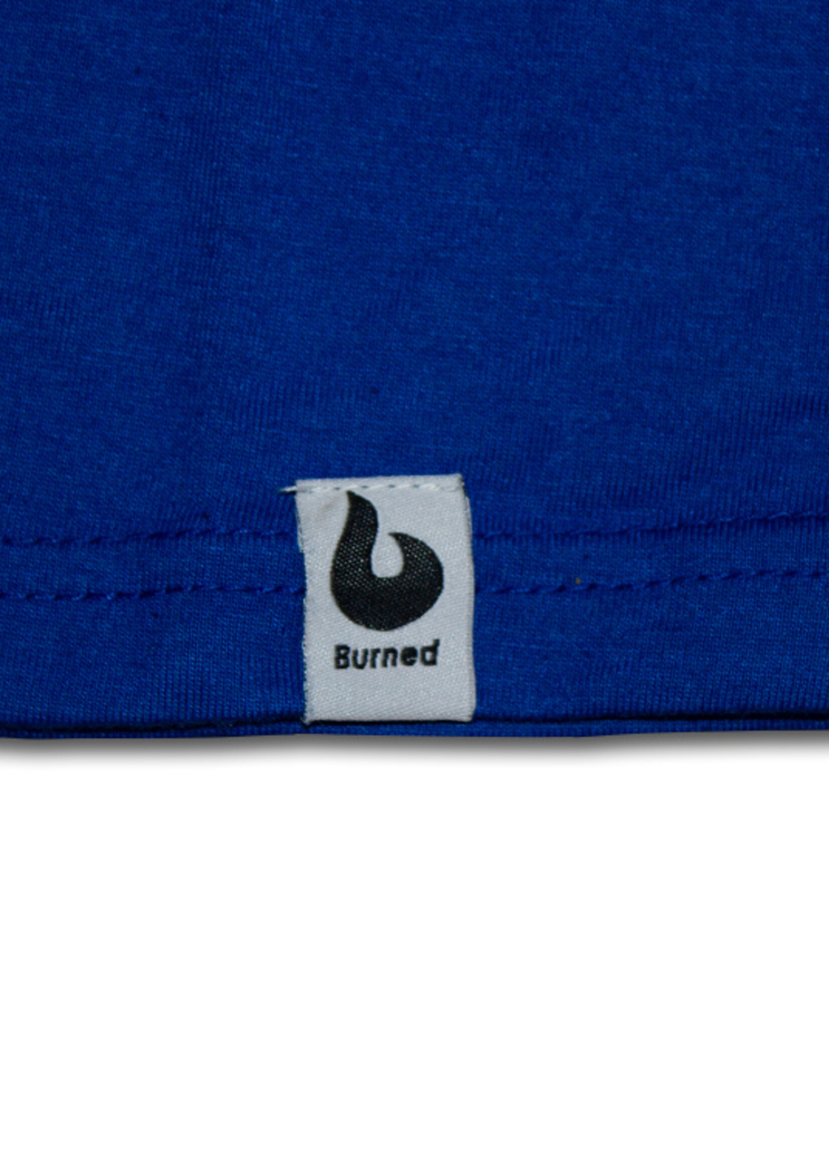 Burned Burned T-shirt Royal Blauw