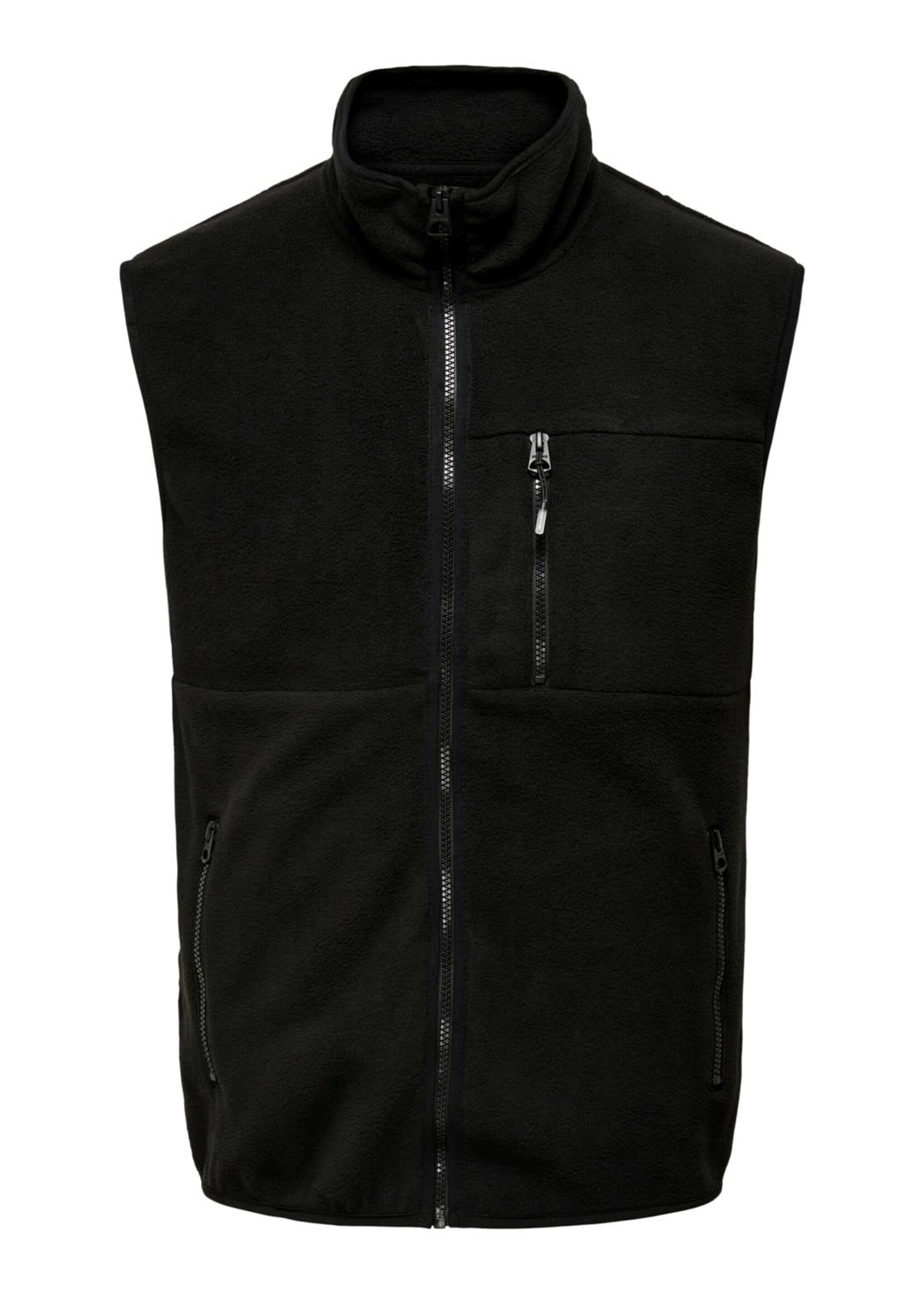 Only & Sons Only & Sons Fleece Body Warmer Noir