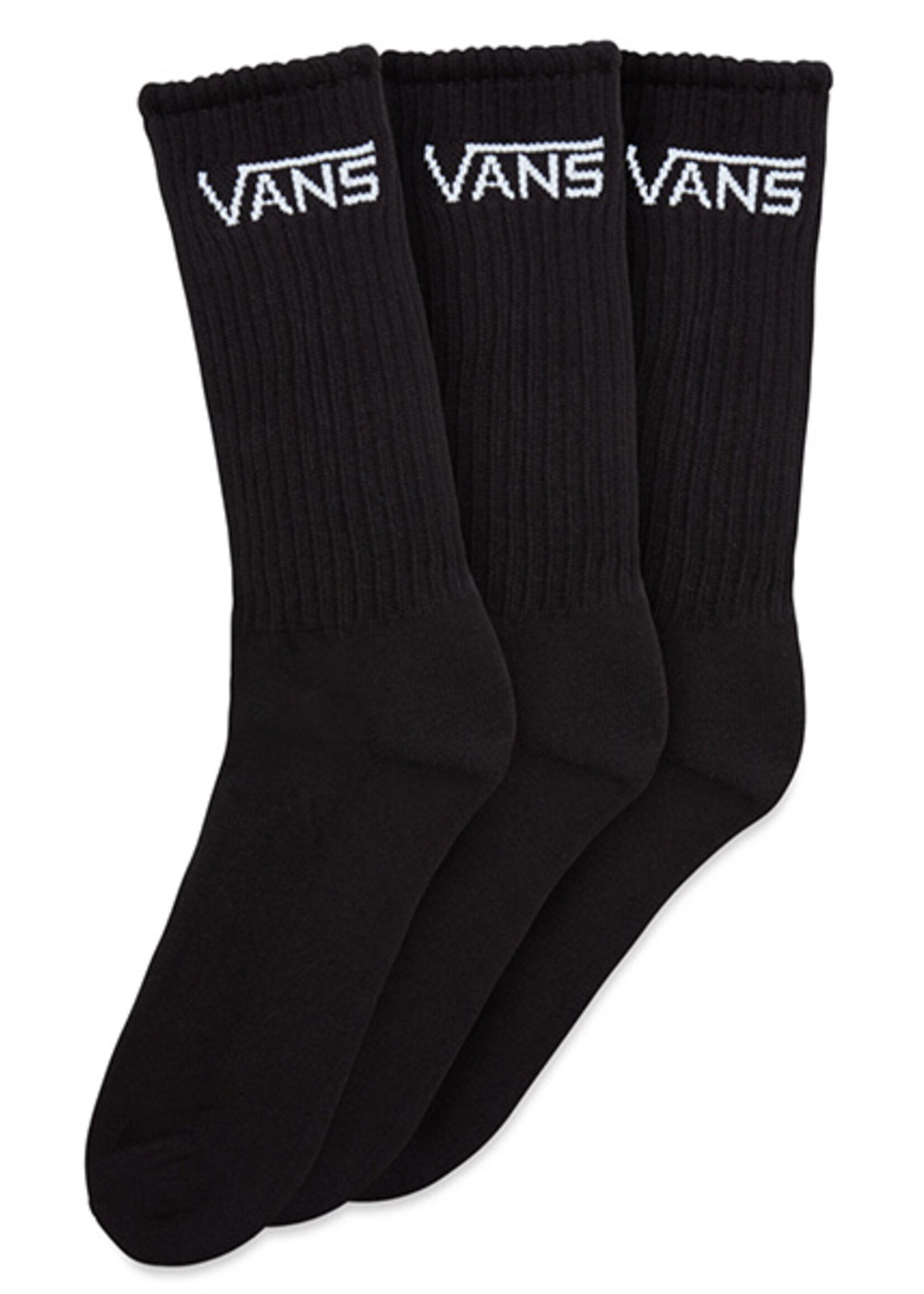 Vans Classic Crew Socks Noir (3-Pack)