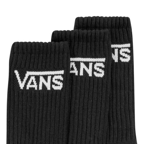 Vans Classic Crew Socks Black (3-Pack) - Burned Sports