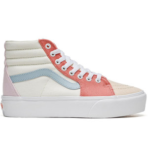 VANS shoes stylish children's slip-on sneakers with flame pattern on the  pink platform sole