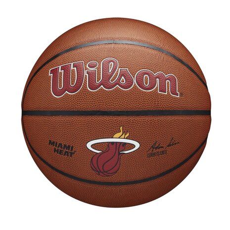 Wilson NBA MIAMI HEAT Composite Indoor / Outdoor Basketbal (7) - Burned  Sports