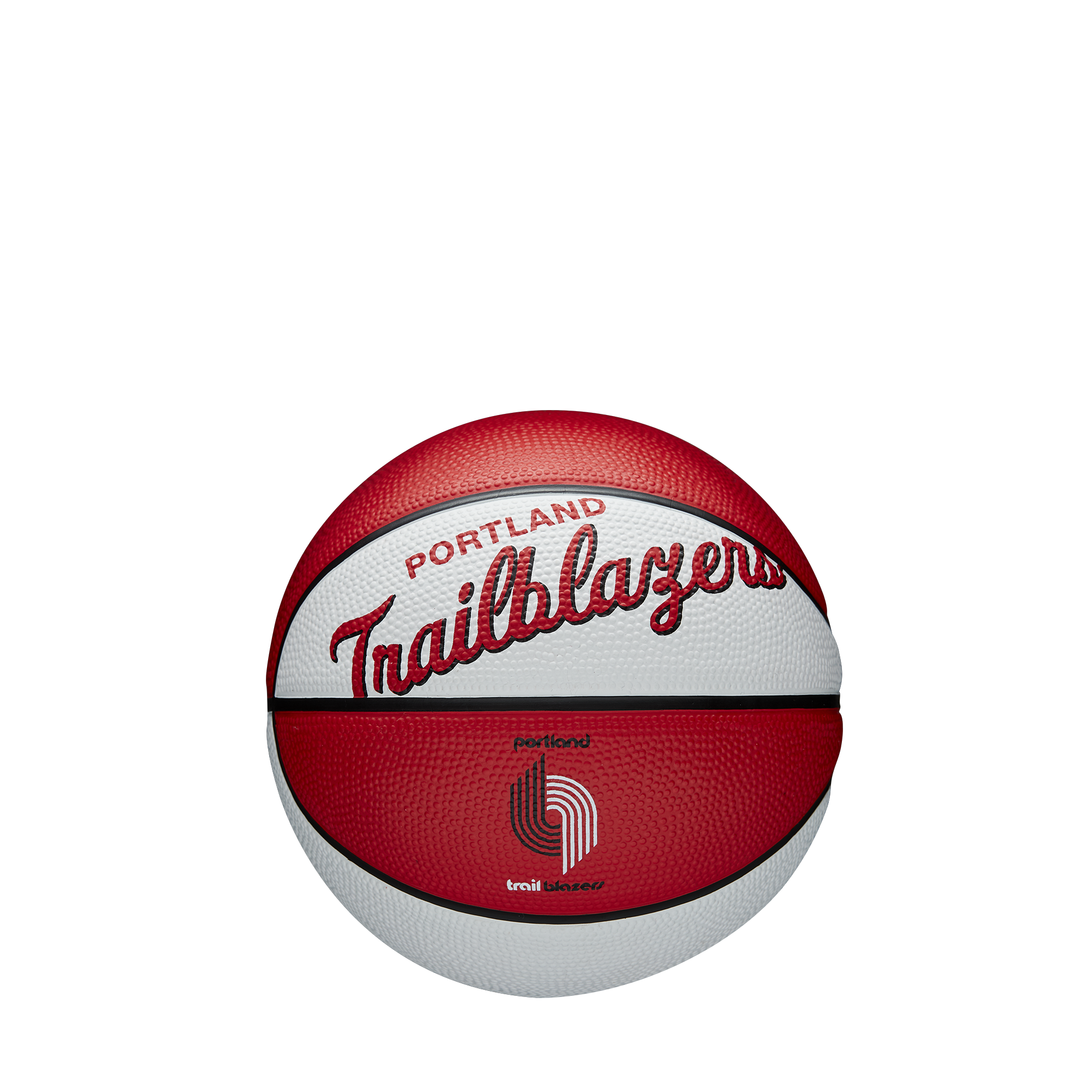 Wilson Team Retro Portland Trail Blazers Mini Ball WTB3200XBPOR, Unisex, Wit, basketbal, maat: 3