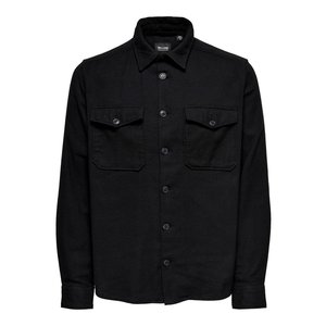 Only & Sons Only & Sons Onsmilo Life Solid Overshirt Zwart