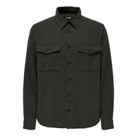 Only & Sons Onsmilo Life Ls Solid Overshirt Noos Groen