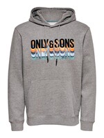 Only & Sons Only & Sons Onsmava Hoodie Grau