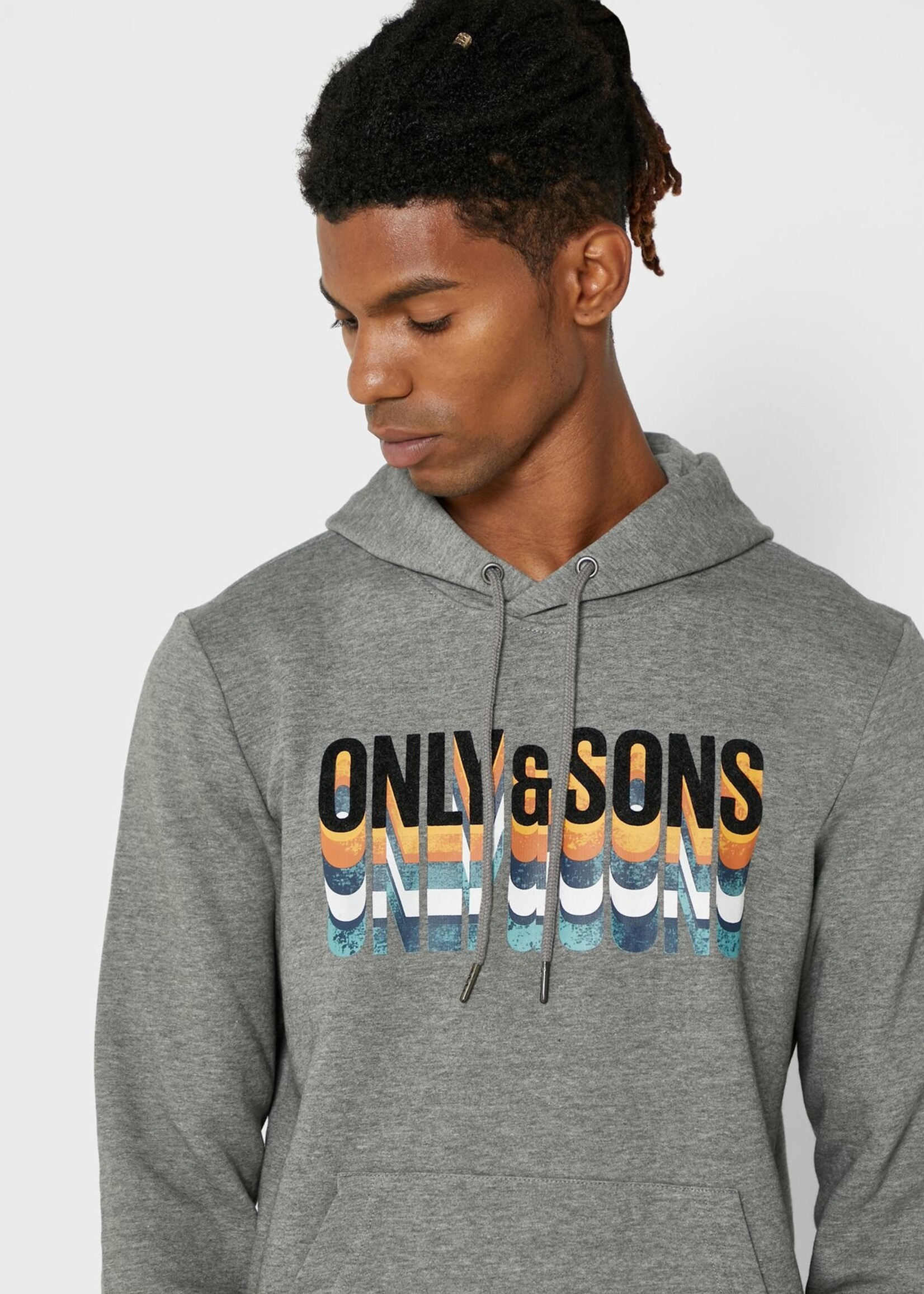 Only & Sons Only & Sons Onsmava Hoodie Grey
