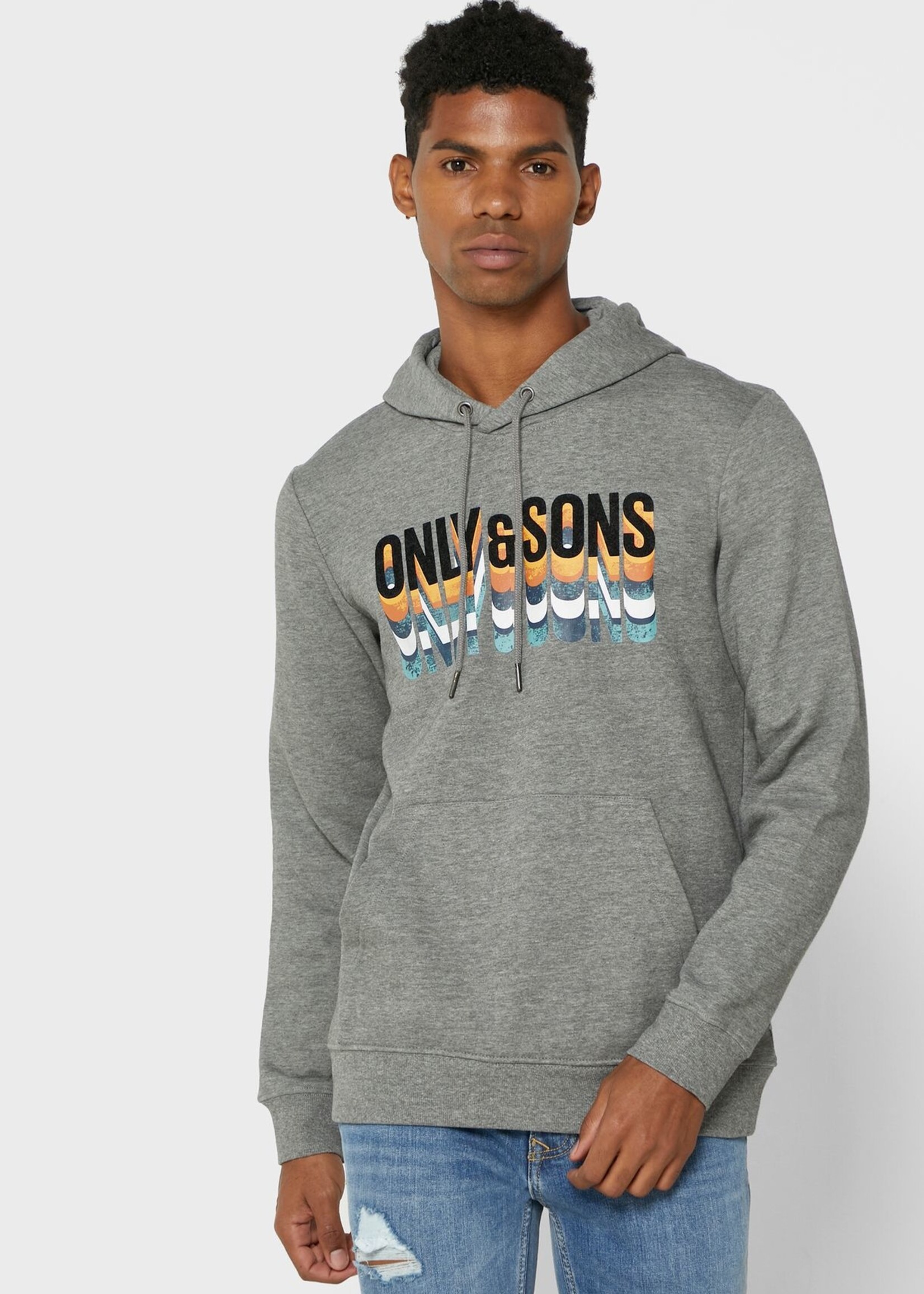 Only & Sons Only & Sons Onsmava Hoodie Grau