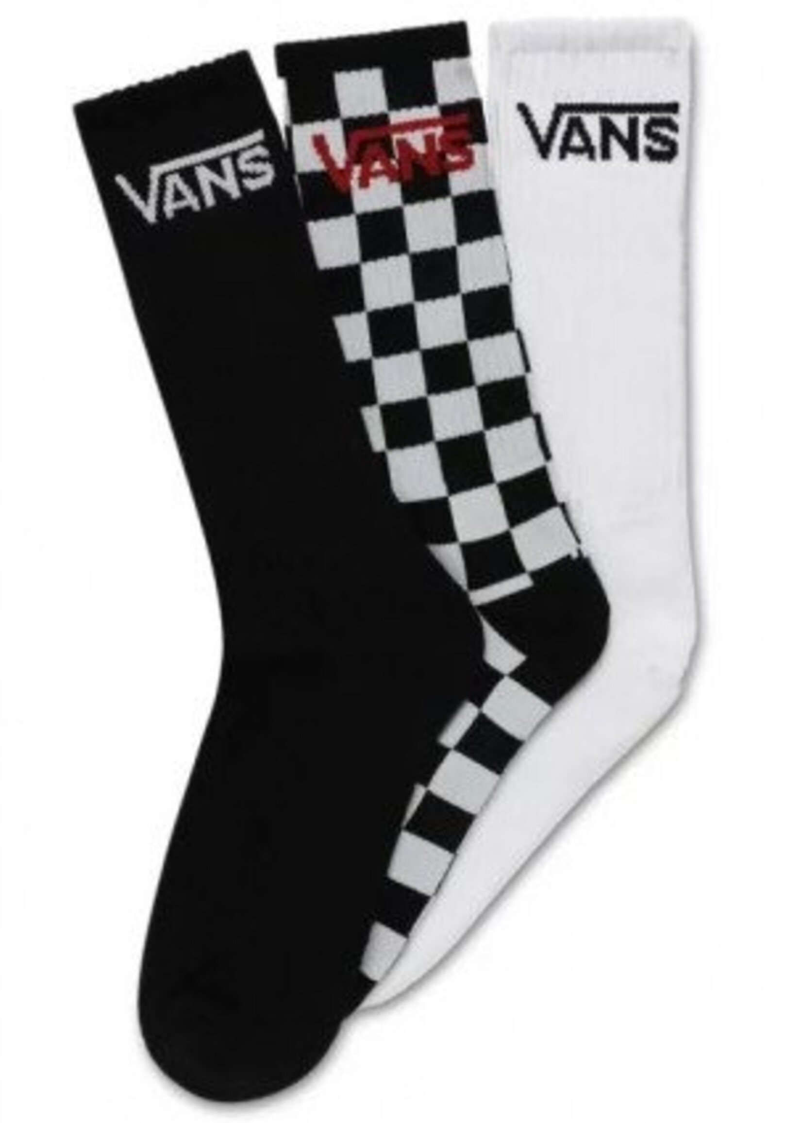 Vans Classic Crew 3er-Pack Socken Schwarz Checkerboard