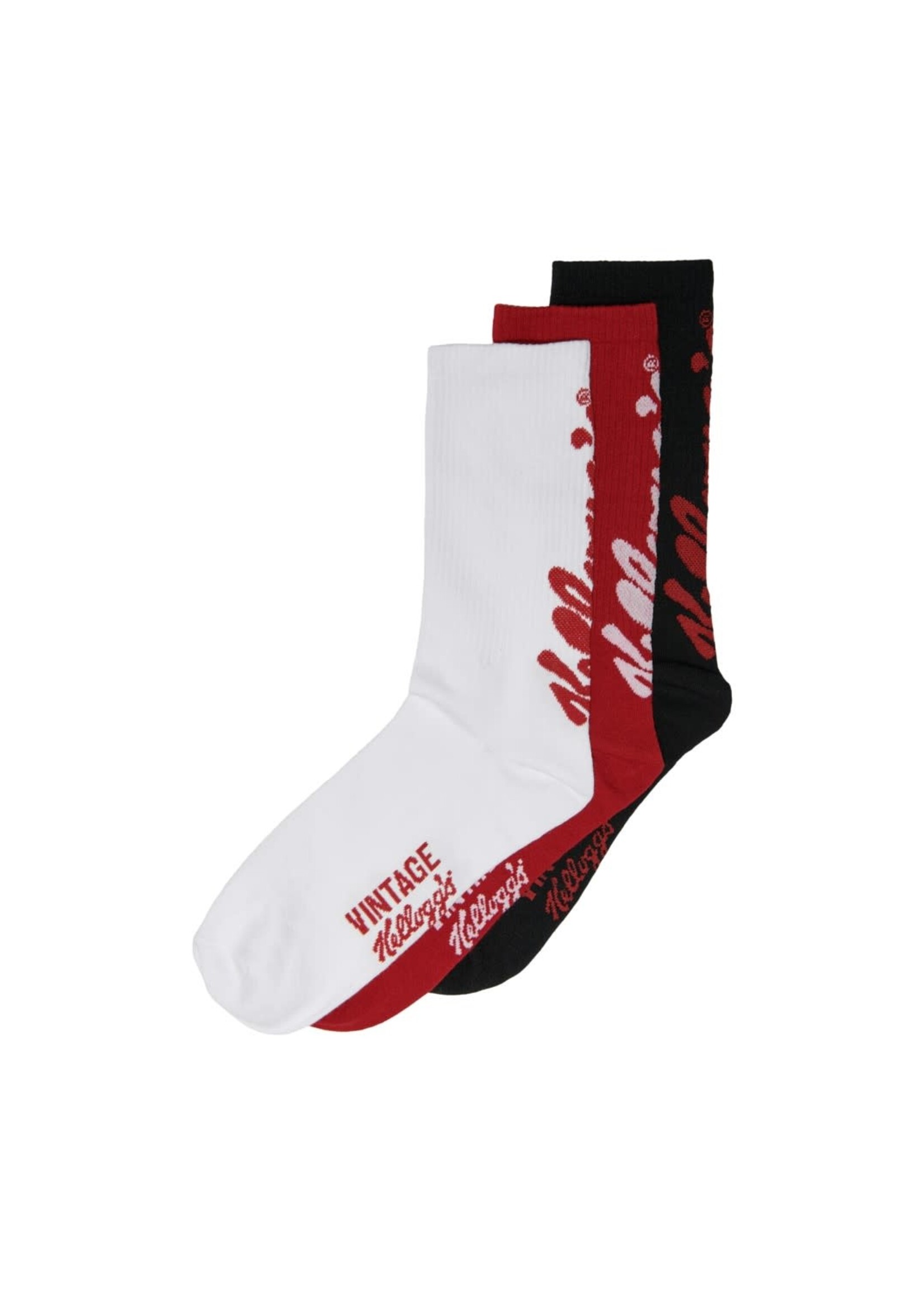 Only & Sons Only & Sons Kellogg's Socks 3 pack Wit Rood Zwart