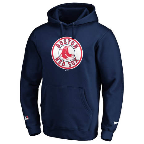 Áo Hoodie MLB Big Logo Overfit Boston Red Sox Blue 31HD0811143N   Sneaker Daily