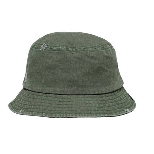 Only & Sons Only & Sons Distressed Bucket Hat Groen